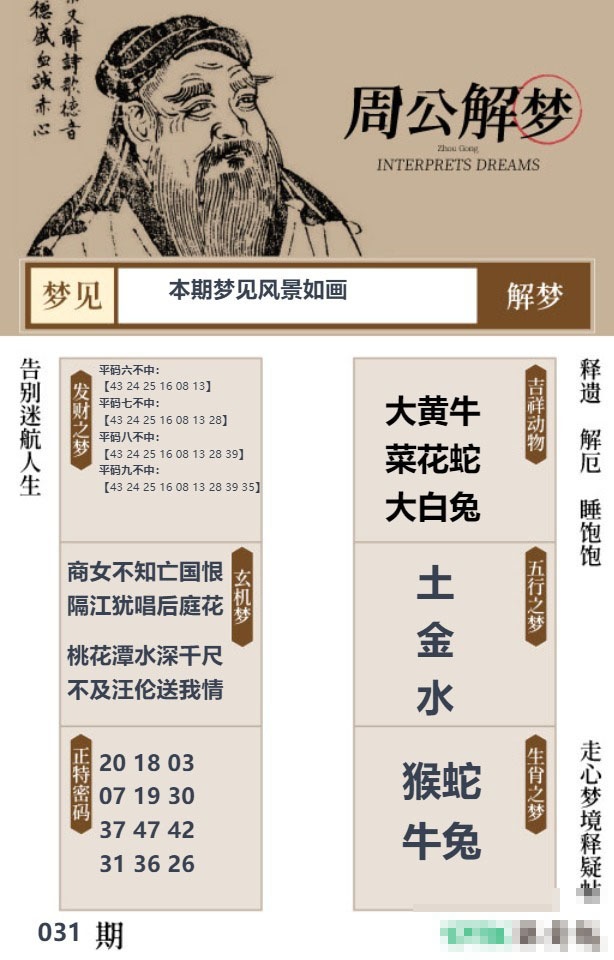 031期周公解梦贴[图]